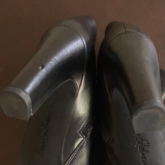 Sam Edelman Shelby Black Leather Booties Boots Size 8 - Picture 5 of 5